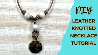 Barrel Knots Sliding Knots Jewelry Tricks  Fast and EAST DIY Leather Necklace [upl. by Avera850]