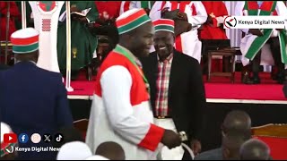 RUTO NA FUNGU LA KUMI See How He Lead Musali Mudavadi and Other Leaders in Paying tithe [upl. by Derfnam310]