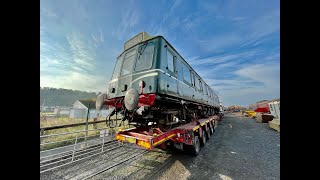 Class 117 DMU arrives at Boness along with refurbished Mark one coaches [upl. by Guillaume]