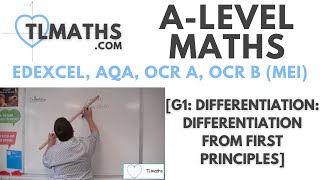 ALevel Maths G111 Differentiation Differentiation From First Principles [upl. by Moseley432]