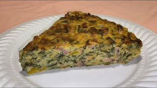 Easy Spinach and Ham Quiche [upl. by Neenahs]