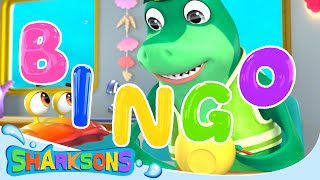 Sea Animals  BINGO  Learn ABCs  Videos for Kids  Nursery Rhymes amp Kids Songs  The Sharksons [upl. by Reinnej592]