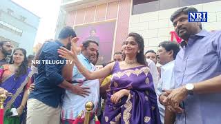 Actress Keerthi Suresh Launch Mangalya Shopping Mall At RTC X Road Hyderabad [upl. by Ahsinor]