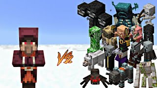 Insane Minecraft fight between illusioner vs all mobs minecraft gaming [upl. by Marion]