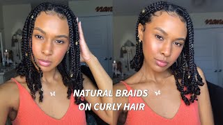 BOX BRAIDS ON NATURAL HAIR PROTECTIVE STYLING [upl. by Harpole]