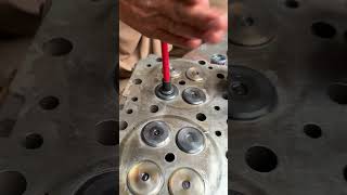 6 Cylinder Diesel Engine Head Valve Lapping Grinding in shorts engine automobile generator head [upl. by Goodrich]