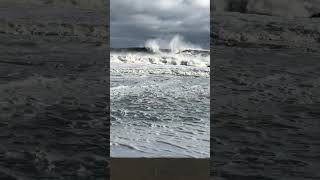 Atlantic ocean storm near Ocean Grove NJ  18 Dec 23 [upl. by Ekalb]