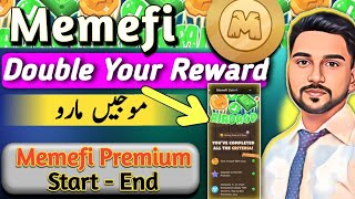 Memefi premium buy kese kare  Memefi premium extra reward step by step  Memefi Listing [upl. by Lilaj151]