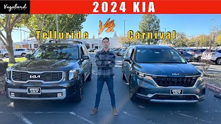 2024 Kia Telluride SX vs 2024 Kia Carnival EX [upl. by Ydnam]