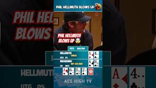 Phil Hellmuth Blows Up against Daniel Negreanu 😂 poker highstakespoker [upl. by Terzas918]