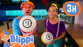 Blippi VS Meekah BOWLING CHALLENGE  More  Blippi and Meekah Best Friend Adventures [upl. by Onitnatsnoc67]