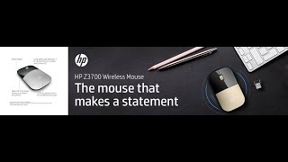 HP Z3700 Wireless Optical Mouse 16month battery life 1200DPI  24GHz Wireless Silver  Unboxing [upl. by Nogem]