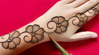 New stylish back hand mehndi design  Easy mehndi design  mehndi ka design  mehndi design  mehndi [upl. by Gustafson]