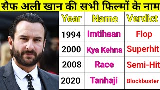 Saif Ali Khan Saif Ali Khan all films list Saif Ali Khan movies 19942022 year wise [upl. by Yamauchi]