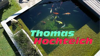 Thomas 50000 Liter Koi Teich mit sehr spezieller Filteröffnung [upl. by Oicor833]