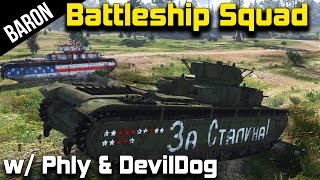 T35 Land Battleship Squad w PhlyDaily amp DevilDogGamer War Thunder Tanks Gameplay [upl. by Arabele]