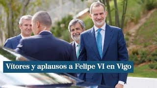 Aplausos y vítores al Rey FelipeVI en Vigo [upl. by Janik]