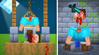 25 Most Disturbing Ways to make STEVE Look Dead in Minecraft [upl. by Aikkan489]