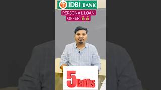 IDBI Bank Personal Loan offer 💰💰 shortsvideo [upl. by Gavette]