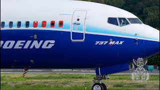 Boeing Company 737 MAX 10 Taxi And Takeoff From Boeing Field [upl. by Ecitsuj]