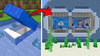 How To Build A MODERN UNDERWATER SECRET BASE in Minecraft tagalog [upl. by Rilda]