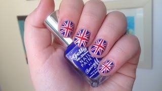 Union Jack UK Flag Nails [upl. by Airdnaz535]