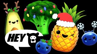 Hey Bear Sensory  Happy Holidays  Christmas themed animation and music [upl. by Olbap]