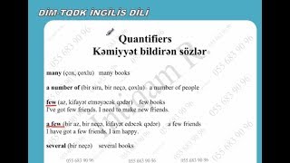 DİMTQDK İngilis dili Quantifiers  Kəmiyyət bildirən sözlər [upl. by Aramit]