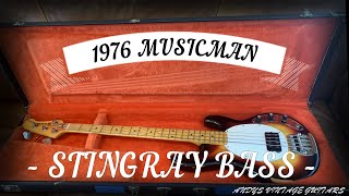 1976 MUSICMAN quot RADIO KNOB quotSTINGRAY BASS  THE quotHOLY GRAIL OF STINGRAYS  Andys Vintage Guitars [upl. by Annais]