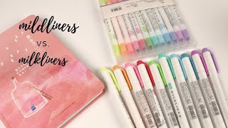 mildliners vs milkliners  review amp swatches [upl. by Atilol]