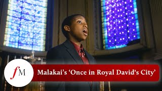 Malakai Bayoh sings angelic solo carol ‘Once in Royal Davids City’  Classic FM [upl. by Ayenat332]