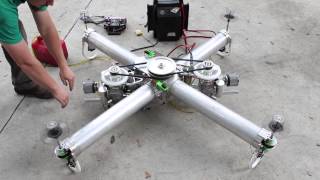 IncredibleHLQ  Heavy Lift Quadcopter  EngineTest [upl. by Renae438]