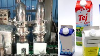 Tetra Pack Machine with Cap for 250ml 500ml 1 Litre  Tetra Pak Machine for Milk Juice amp more [upl. by Isied291]