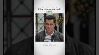 Zindagi mein tin chiz kabhi underestimate salmankhan shorts [upl. by Nele]