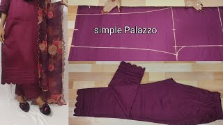 Simple And Easy Pant Plazo Cutting And StitchingCut Work Bottom DesignPalazzo pant Cutting [upl. by Pedersen]