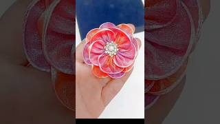 Quick amp Easy Ribbon Flower Hack You Need to Try ribbon diy shortsfeed [upl. by Dore]