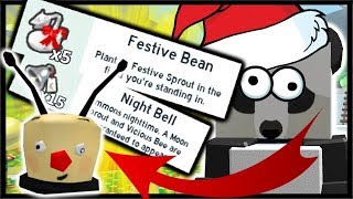 NEW FESTIVE SPROUTS NIGHT BELL amp BUBBLE BEE MAN MASK  Roblox Bee Swarm Simulator [upl. by Vipul]