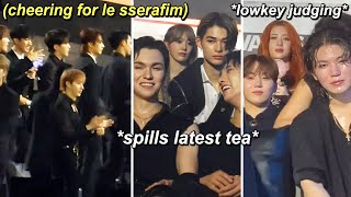 SEVENTEEN amp LE SSERAFIMs funny interactions at Golden Disc Awards 2024 ft ENHYPEN [upl. by Awe]