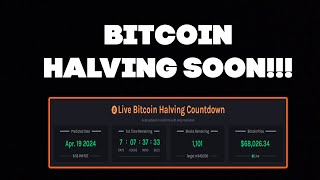 Bitcoin Halving 2024 Soon [upl. by Leissam]