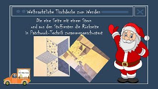 Tischdecke zum Wenden aus Weihnachtlichen Stoffen [upl. by Merkle]