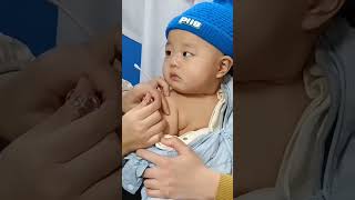 Baby 1st vaccine reaction youtubeshorts babydevelopmentmilestones cute shortsfeed [upl. by Lehcin]