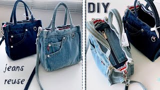 FANTASTIC IDEA Bag Making from Cloth Denim Bag Design DIY [upl. by Briggs980]