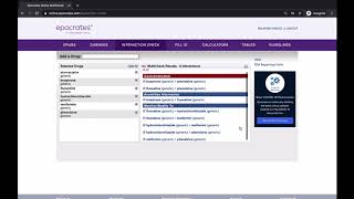 Epocrates OnlineDrug interaction search [upl. by Nnylf]