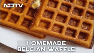 How To Make Belgian Waffle  Easy Homemade Belgian Waffle Recipe Video [upl. by Ettellocin431]