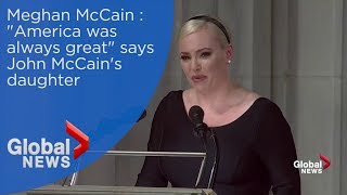 John McCain funeral America was always great says Meghan McCain at Washington funeral [upl. by Letram]