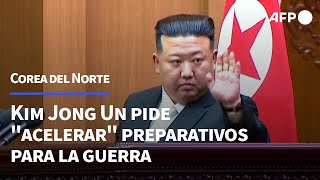 Líder norcoreano urge quotacelerarquot preparativos para la guerra  AFP [upl. by Aubin]