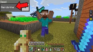 Top 3 Seeds to Find HEROBRINE in Minecraft Pocket Edition [upl. by Barolet]