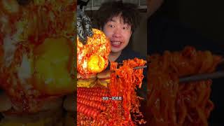 Spicy Noodles Burger and Chicken eating challenges asmr shrots rion100k mukbang asmr [upl. by Alessandro321]