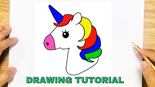 HOW TO DRAW A CARTOON HORSE FOR KIDS  Horse drawing tutorial step by step [upl. by Ujawernalo]