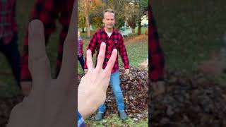 Hilarious Leaf Prank on Dad prank family fall [upl. by Anairb]